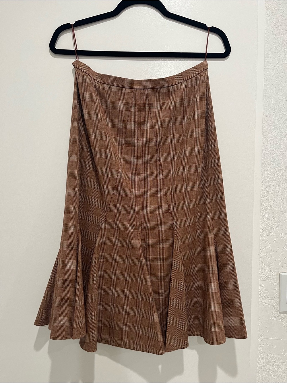 Dolce & Gabbana Tweed Plaid A-Line Skirt